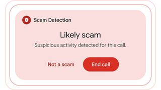 Google Pixel Scam Detection warning