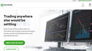 Website screenshot for TD Ameritrade