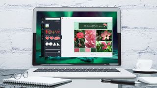 Canva, one of the best free collage makers, displayed on a laptop screen