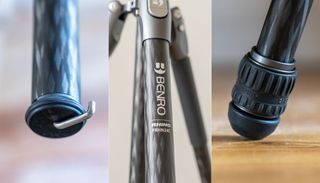 Leg details of the Benro Rhino travel tripod