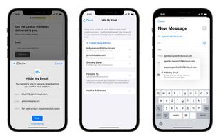 iCloud+ feature - hiding your email from others