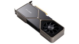 Nvidia GeForce RTX 3080 mot en hvit bakgrunn