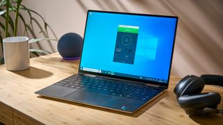 Private Internet Access VPN app running on a laptop during TechRadar's testing