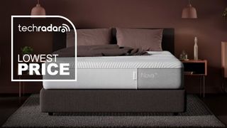 The Casper Nova Hybrid mattress with a badge saying "LOWEST PRICE"