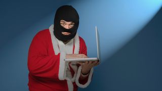 Scammer dressed as Santa