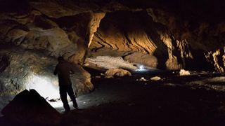 Pebdeh Cave located in the southern Zagros Mountains.