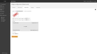 Screenshot of the Piwigo watermark configuration page.
