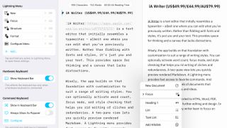 A screenshot showing iA Writer on iPad