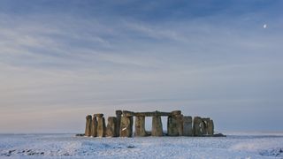 Snowy day at Stonehenge