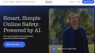 Aura website screenshot.