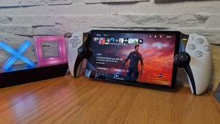 Image of the PlayStation Portal handheld gaming device