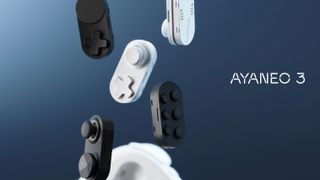 Ayaneo 3&#039;s swappable control modules, including one leveraging a trackpad, one with an alternative D-Pad, and even one with extra face buttons.