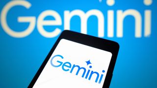 Gemini logo shown on a phone&#039;s screen.