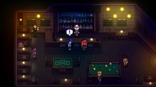 A screenshot of a bar in the upcoming game, Haunted Chocolatier.