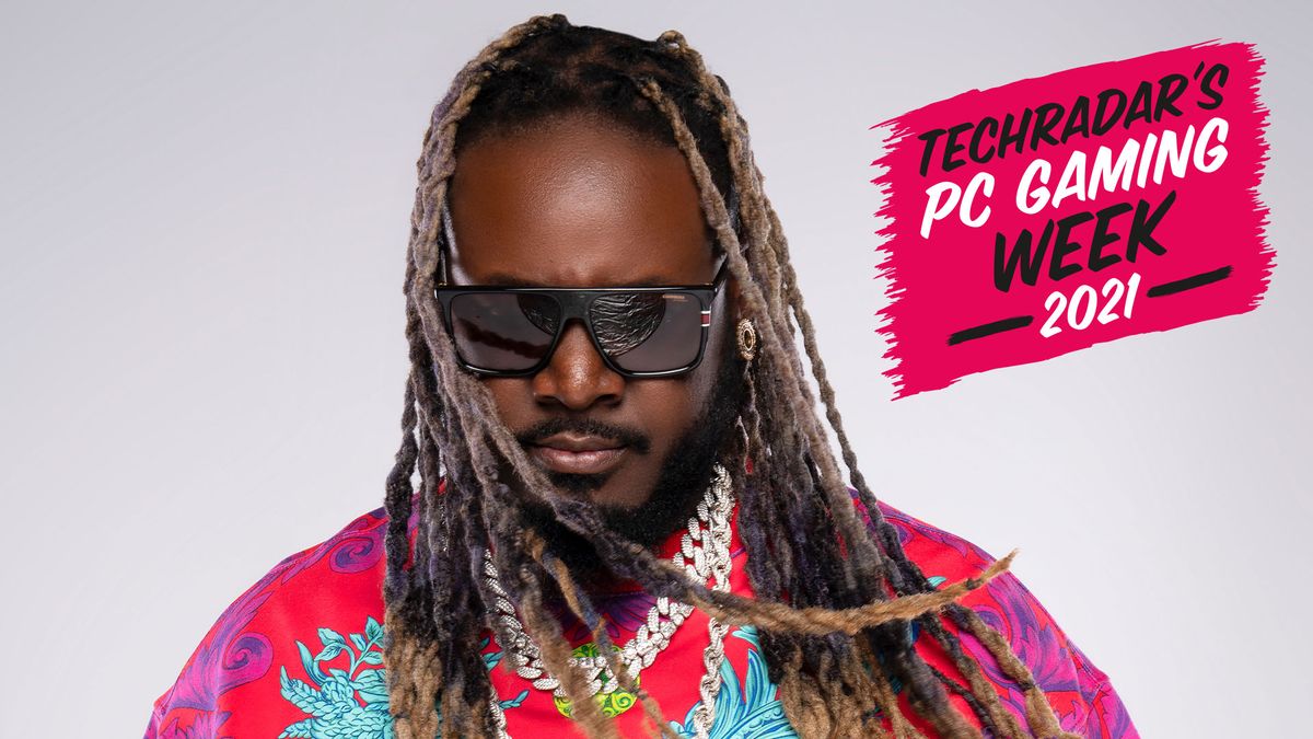 T-Pain on a white background with the PC Gaming Week 2021 logo in the top right corner