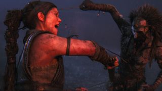 Senua battling a Draugar in Senuas Saga Hellblade 2