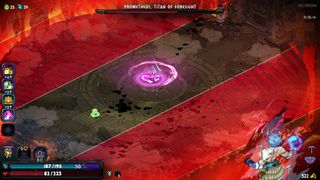 Hades 2 Prometheus boss fight red bars for sequence of attacks