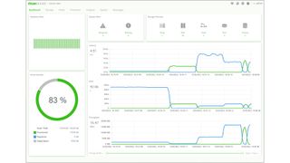 The Qsan XcubeSAN Xs532 dashboard