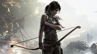 Tomb Raider screenshot of Lara Croft holding a bow