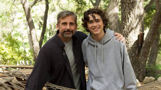 Steve Carell och Tomithée Chalamet i sina roller som David och Nic i Prime Video-filmen Beatiful Boy.