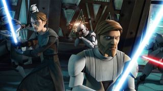 Star Wars timeline: Anakin and Obi-Wan in the animated Clone Wars series.