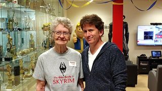 Shirley Curry aka Skyrim Grandma with Todd Howard