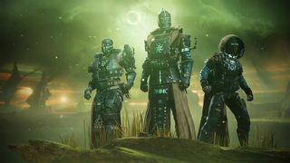 three guardians wearing the witch queen armor