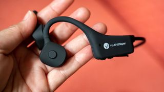 best bone conduction headphones YouthWhisper SuperQ3 in someone's hand