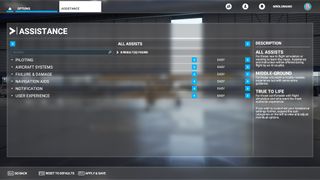 Microsoft Flight Simulator 2020 Modify your Assistance level before you start flying