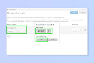 A screenshot showing how to remap shortcuts in Windows 11 using PowerToys