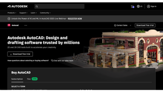 Website screenshot for Autodesk AutoCAD.