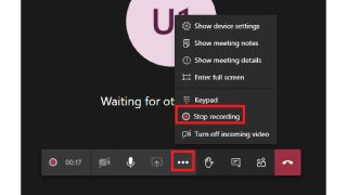 Microsoft Teams - Arrêt de l'enregistrement