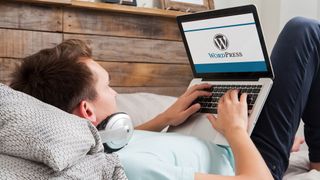 WordPress on a laptop