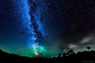 Milky Way, Green Airglow Over Isle of Wight