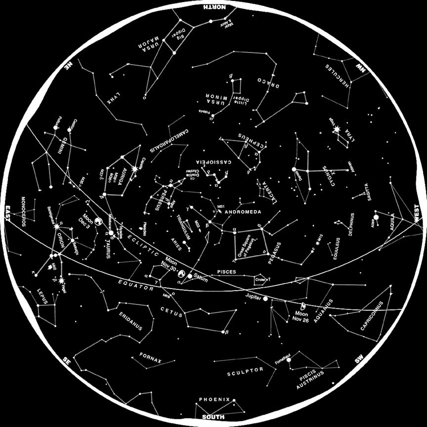 This NASA graphic offers an introduction to the constellations visible in the Northern Hemisphere. 