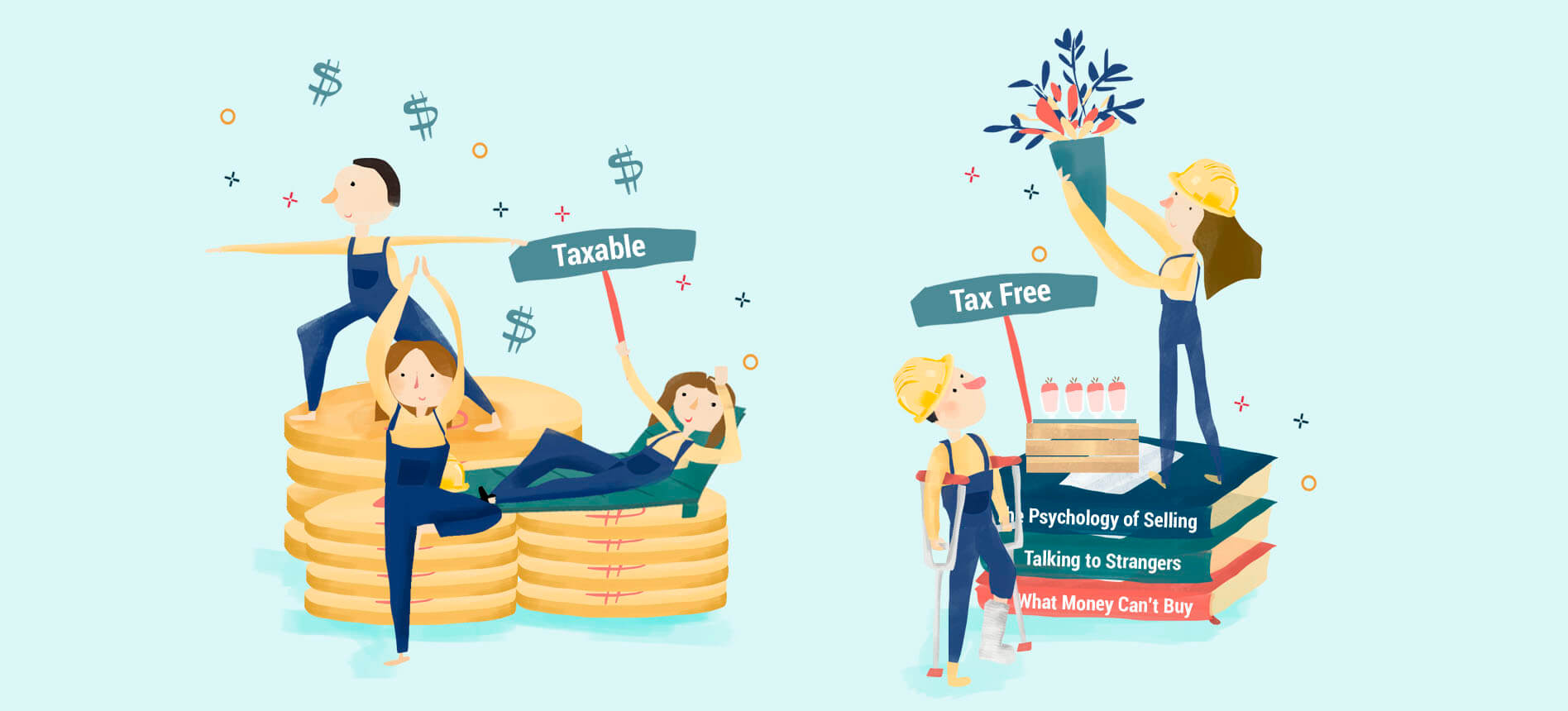 Taxable vs Nontaxable Fringe Benefits Graphic