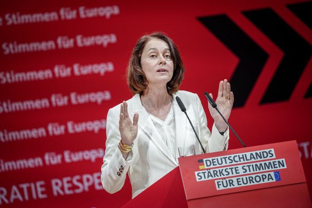 Katarina Barley bei der Europadelegiertenkonferenz der SPD in Berlin (im Januar)