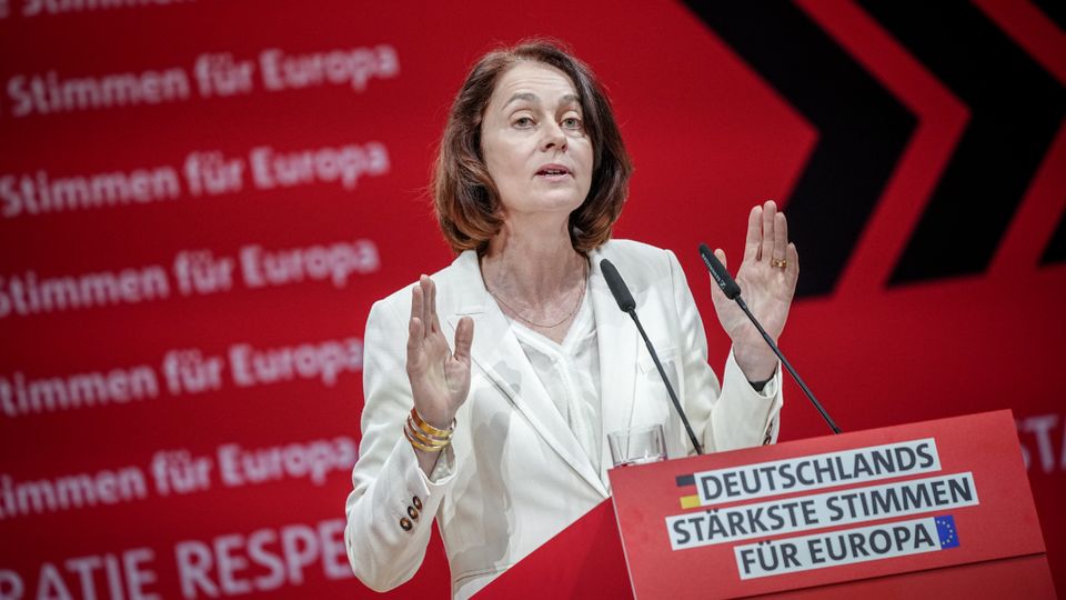 Katarina Barley bei der Europadelegiertenkonferenz der SPD in Berlin (im Januar)