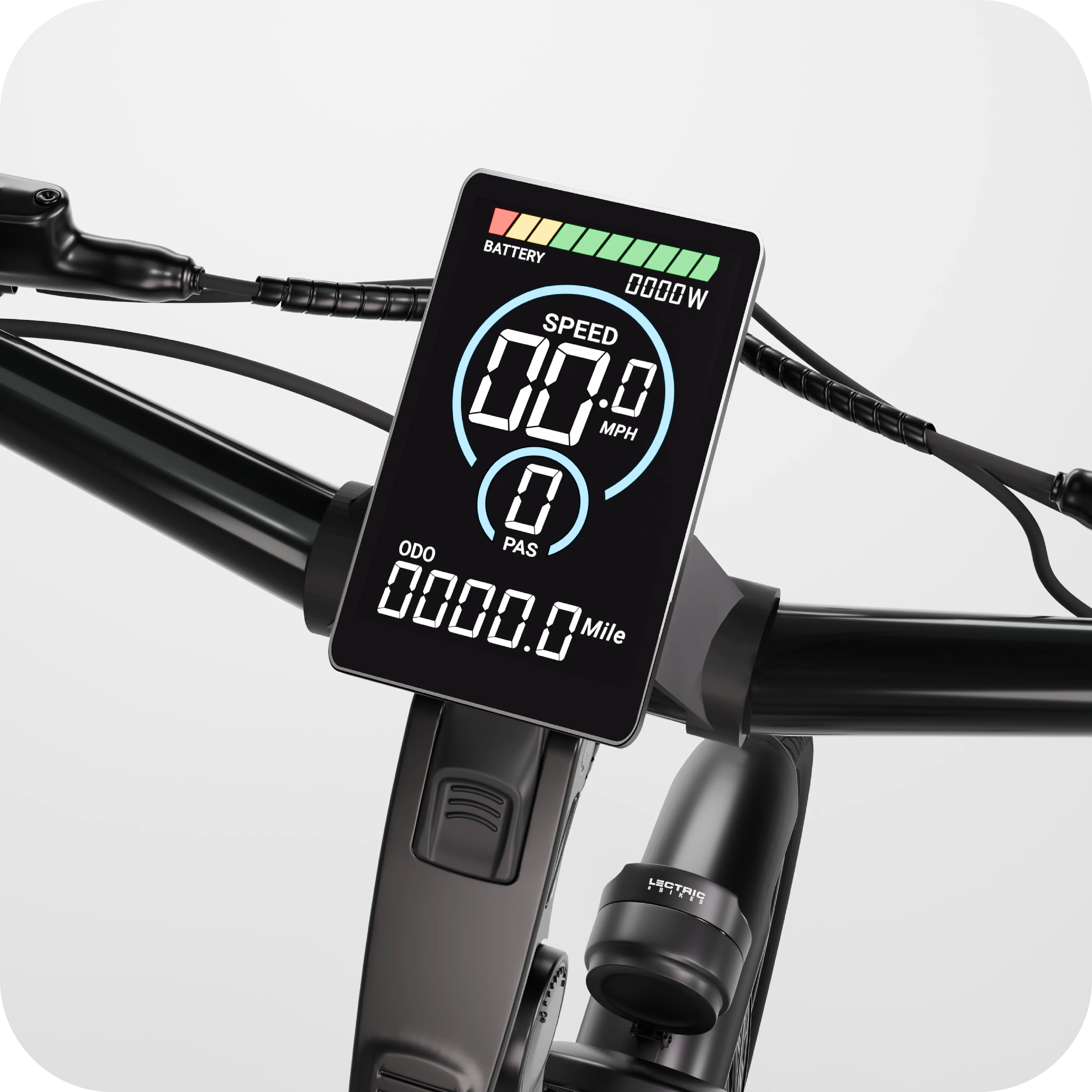 eBike cockpit and powered color LCD display