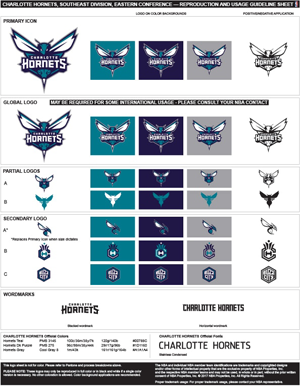 Charlotte Hornets Logo Sheet