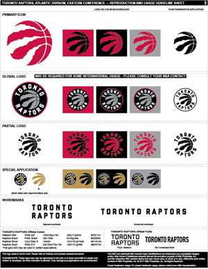 Toronto Raptors Logo Sheet