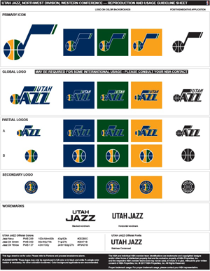 Utah Jazz Logo Sheet