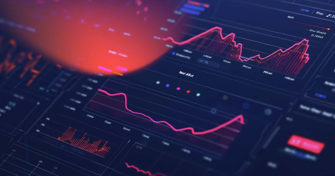 A hightech financial dashboard featuring voiceactivated controls and predictive analytics to create intuitive and actionable charts