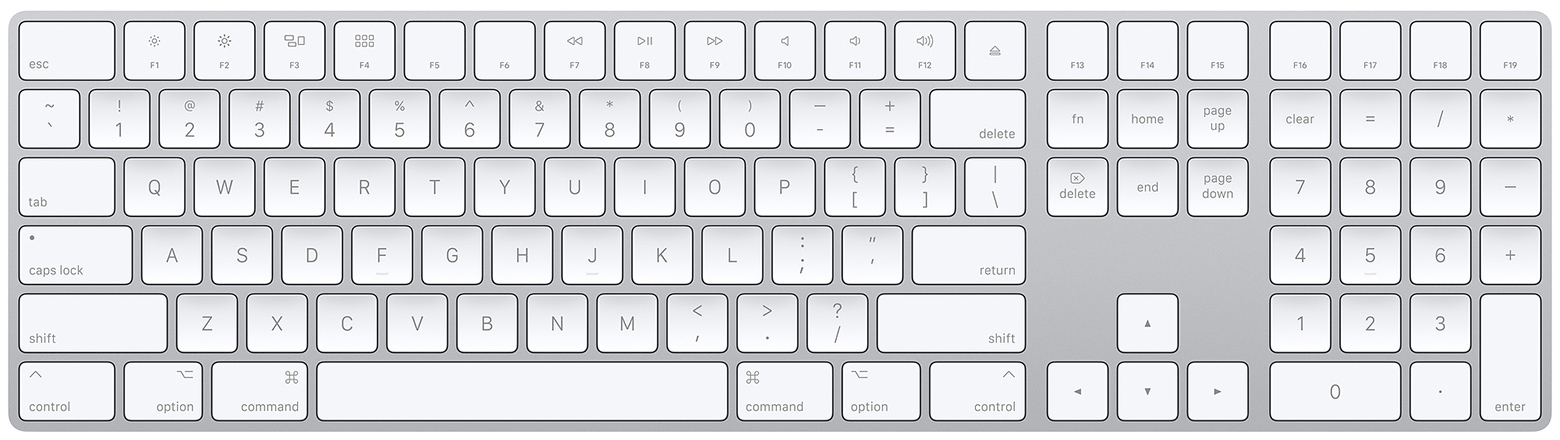 Apple Magic Keyboard s číselnými klávesami