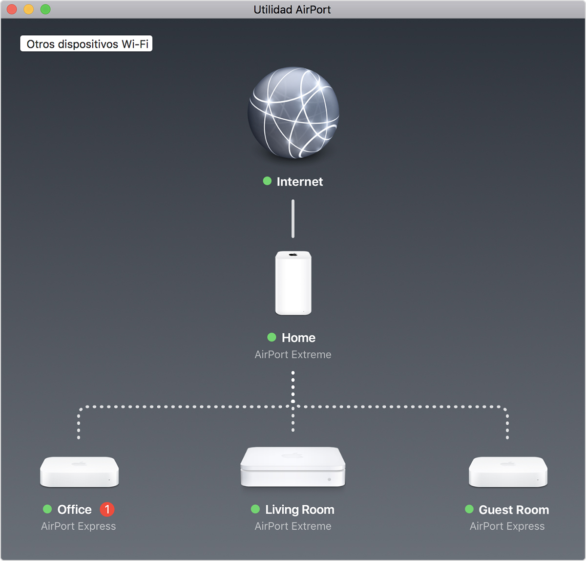 Utilidad AirPort en Mac