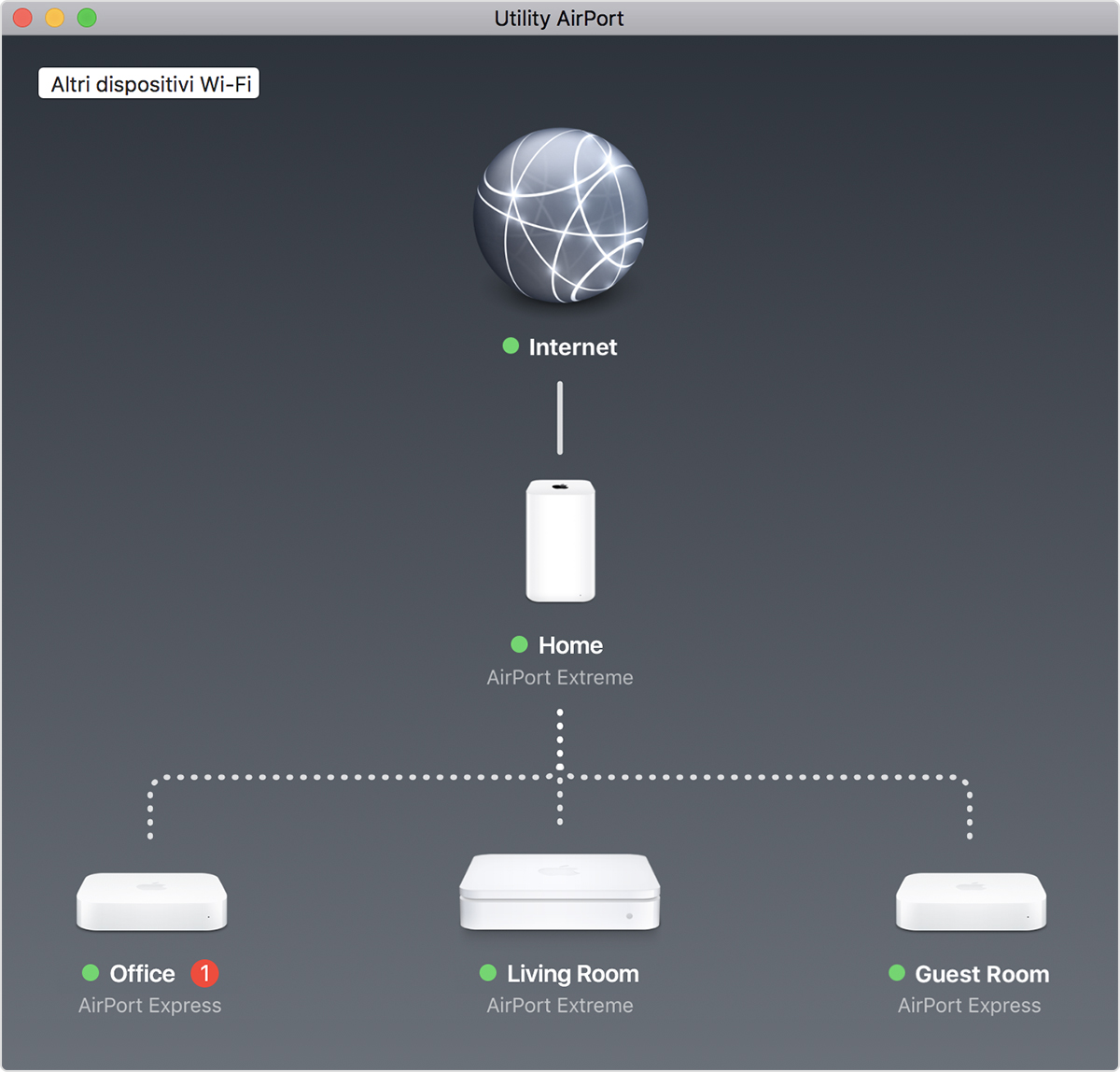 Utility AirPort su Mac