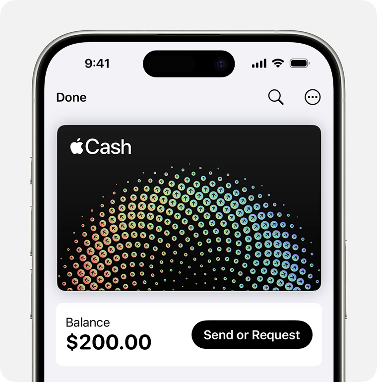 Image of iPhone sending money in the Wallet app