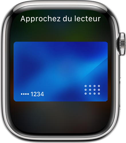 Apple Watch affichant un paiement effectué avec Apple Pay.