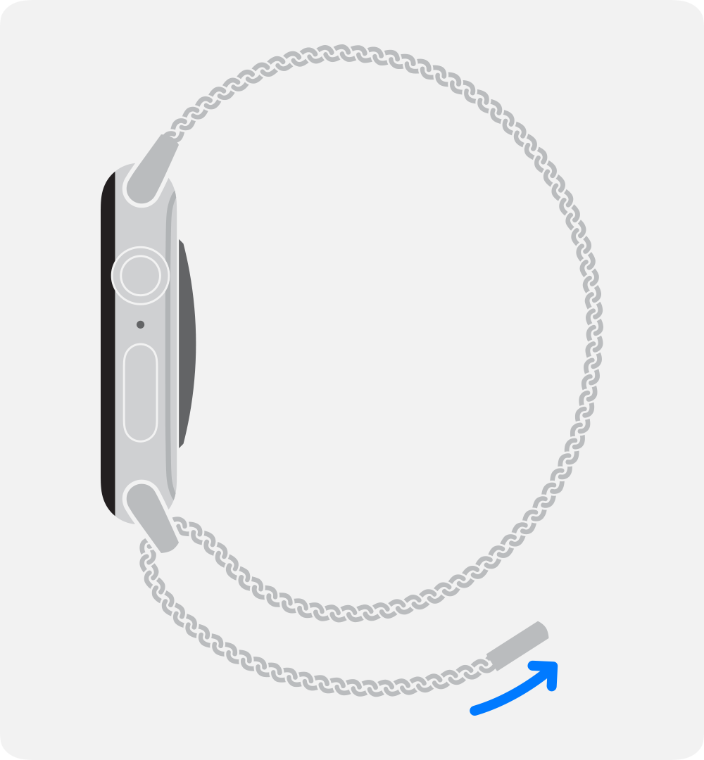 Apple Watch with Milanese Loop band