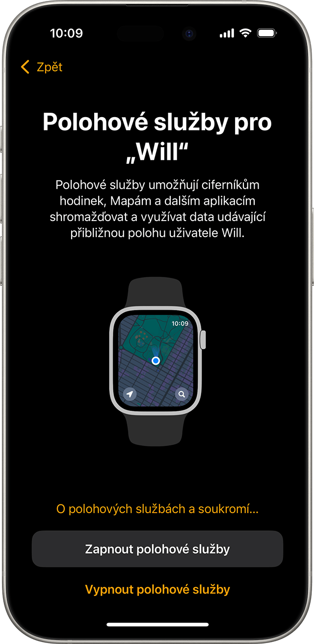 iPhone s obrazovkou nastavení denního cíle pro pohyb na Apple Watch